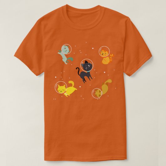 猫の宇宙 Tシャツ (デザイン正面)