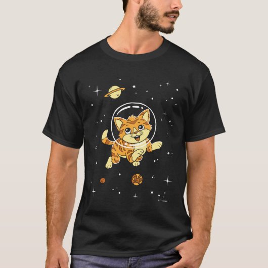 猫の宇宙 Tシャツ (正面)