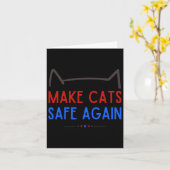 猫の安全を取り戻すおもしろい- Cat Safety認識度 カード (黄色い花)