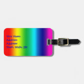 猫の定形虹の回転 ラゲッジタグ (正面横)