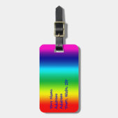 猫の定形虹の回転 ラゲッジタグ (正面縦)