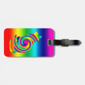 猫の定形虹の回転 ラゲッジタグ (裏面横)