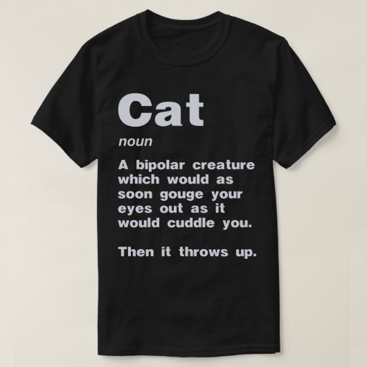 猫の定義 Tシャツ (デザイン正面)
