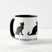 猫の家のない家のコーヒーマグ マグカップ (正面左)