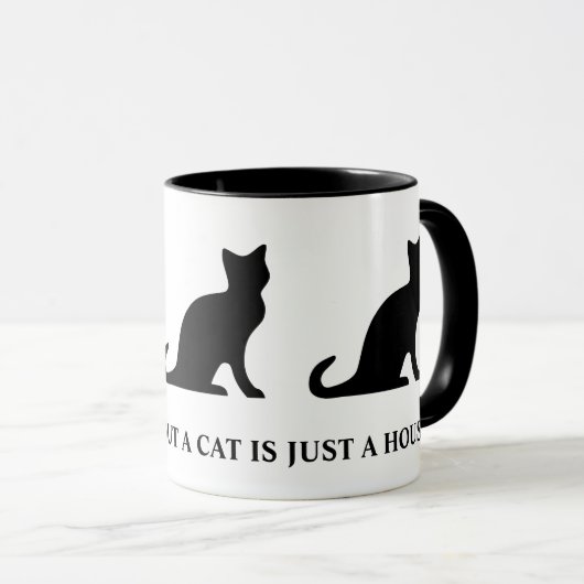 猫の家のない家のコーヒーマグ マグカップ (正面右)