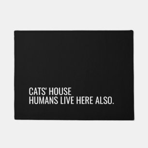 猫の家の引用文猫の女性玄関マット ドアマット