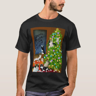 猫の家の暗闇のTシャツのクリスマス・パーティ Tシャツ