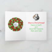 猫の家族クリスマスカード シーズンカード (内部)