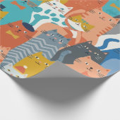 猫の家族 ラッピングペーパー (角)