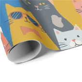 猫の家族 ラッピングペーパー (ロールコーナー)