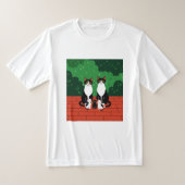 猫の家族 Tシャツ (レイダウン)