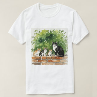 猫の家族 Tシャツ