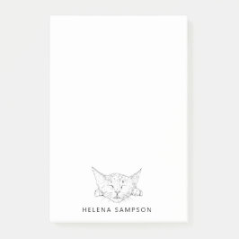 猫の寝猫おもしろいスケッチパーソナライズされた ポストイット