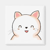 猫の小さな猫のかわいい閉じた目の動物のスケッチ。 マグネット (正面)