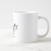 猫の屁 スケッチ コーヒーマグ - 三毛猫 ジャンボコーヒーマグカップ (右)