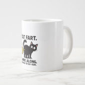 猫の屁 無視 無視 無視 おもしろ ジャンボコーヒーマグカップ (正面右)