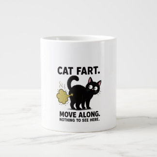 猫の屁 無視 無視 無視 おもしろ ジャンボコーヒーマグカップ