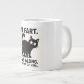 猫の屁 無視 無視 無視 おもしろ ネタ ジャンボコーヒーマグカップ (正面右)