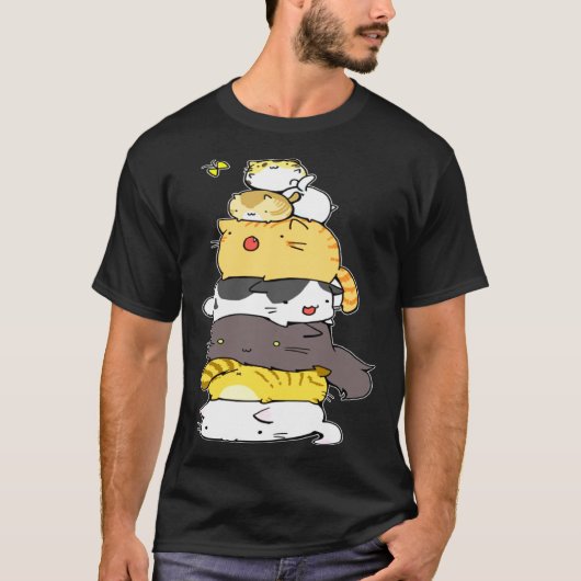 猫の山を見よ 猫 マウンテン ギフト 面白いTシャツ Tシャツ (正面)