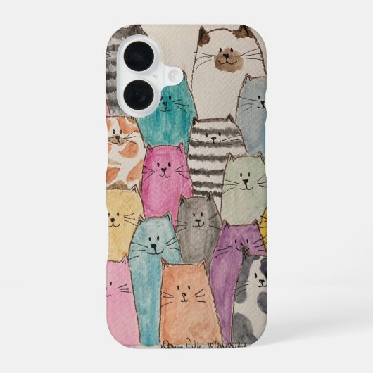 猫の山 iPhone 16ケース (裏面)