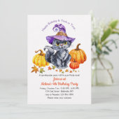 猫の帽子とカボチャ 招待状 (スタンド正面)