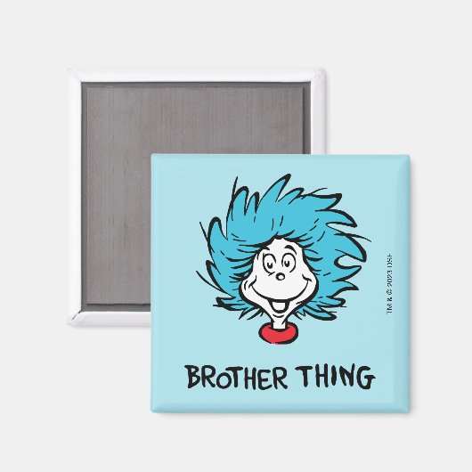 猫の帽子の中の一つ二つ兄弟物 マグネット (正面/裏面)