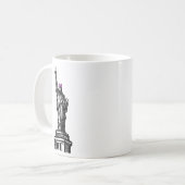 猫の帽子の自由 コーヒーマグカップ (正面左)