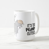 猫の帽子をかぶって外へ出て来るなんて言わないでくれ コーヒーマグカップ (正面右)