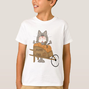 猫の幸せな秋 Tシャツ