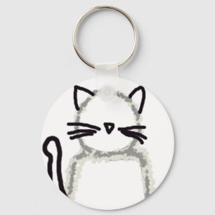 猫の幽霊の具象 キーホルダー