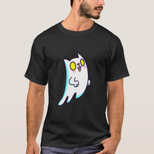 猫の幽霊 Tシャツ (正面)