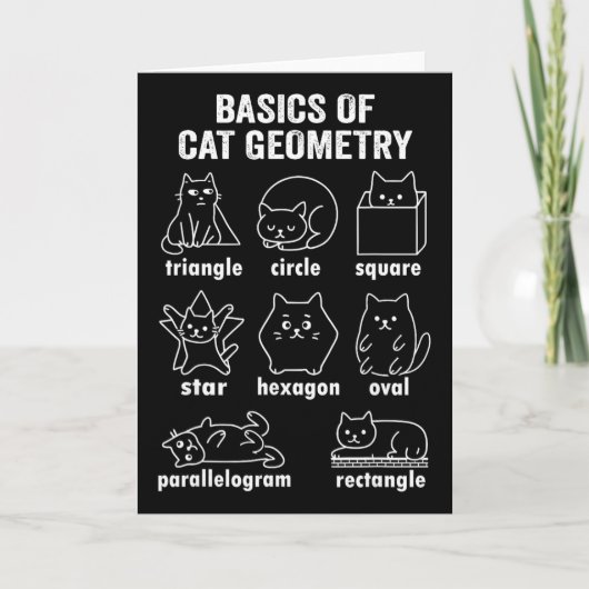 猫の幾何学の面白い物理学 学校に戻る数学T カード (正面)