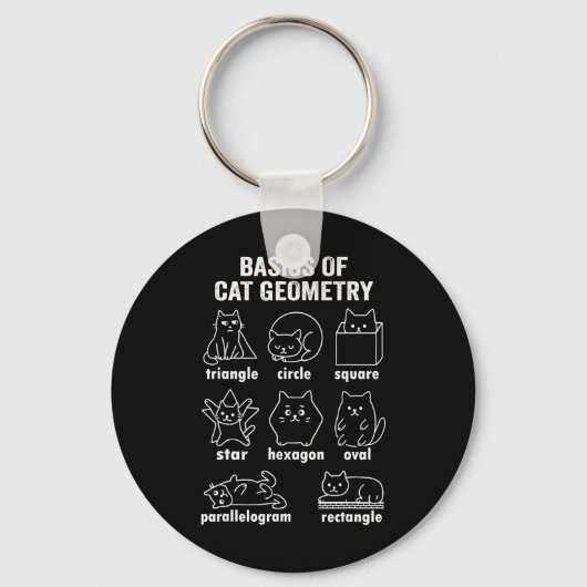 猫の幾何学の面白い物理学 学校に戻る数学T キーホルダー (正面)
