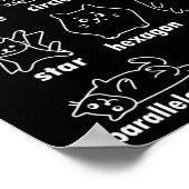 猫の幾何学の面白い物理学 学校に戻る数学T ポスター (角)