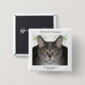 猫の広告宣伝の部分 缶バッジ (正面&裏面)