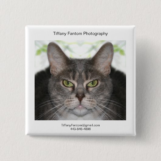 猫の広告宣伝の部分 缶バッジ (正面)