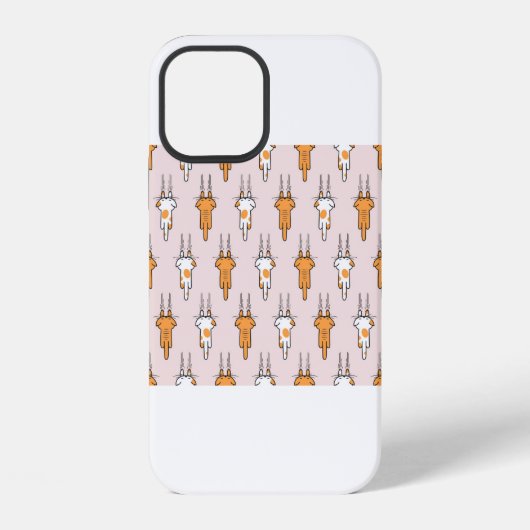 猫の引っかき傷 シームレス パターン iPhoneケース (裏面)