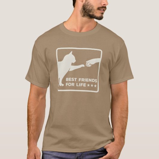 猫の引用グッズ ねこ語録 猫の友達 最高の友達 ヴィンテージ Tシャツ (正面)