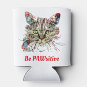 猫の引用文であるおもしろいPAWsitive 缶クーラー (裏面)