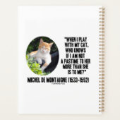 猫の引用文とミシェル・デ・モンティーニュ プランナー手帳 (裏面)