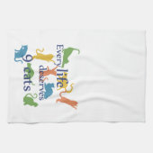 猫の引用文は9匹おもしろいの命だ キッチンタオル (横)