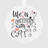 猫の引用文 オーナメント (裏面)