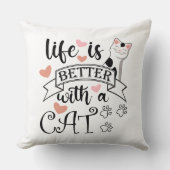 猫の引用文 クッション (正面)