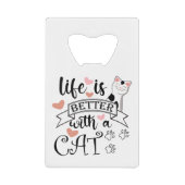 猫の引用文 クレジットカード栓抜き (正面)