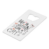 猫の引用文 クレジットカード栓抜き (正面アングル)