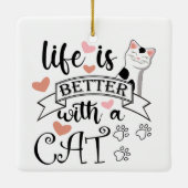 猫の引用文 セラミックオーナメント (裏面)
