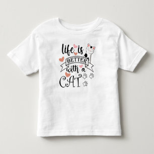 猫の引用文 トドラーTシャツ