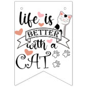 猫の引用文 バンティングフラッグ (第1の旗)