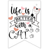 猫の引用文 バンティングフラッグ (第3の旗)