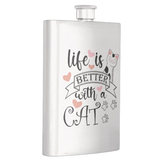 猫の引用文 フラスク (右)